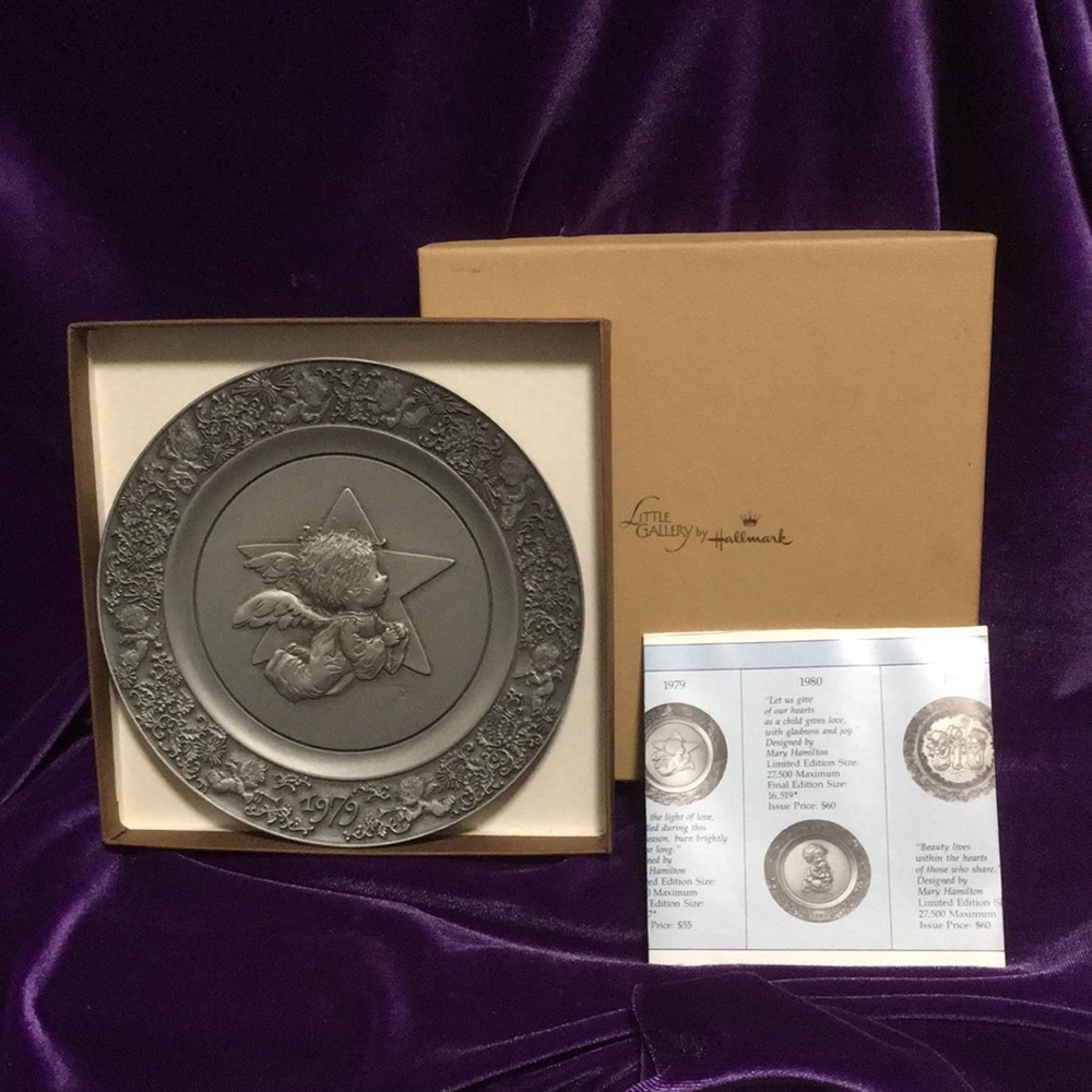 1979 Hallmark Pewter Christmas Plate